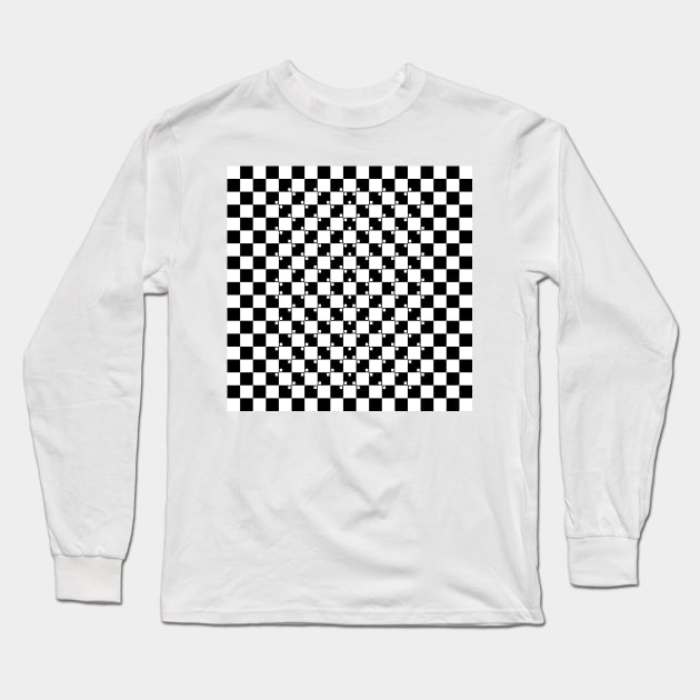 Checkered Hypnosis Long Sleeve T-Shirt by SandraKC